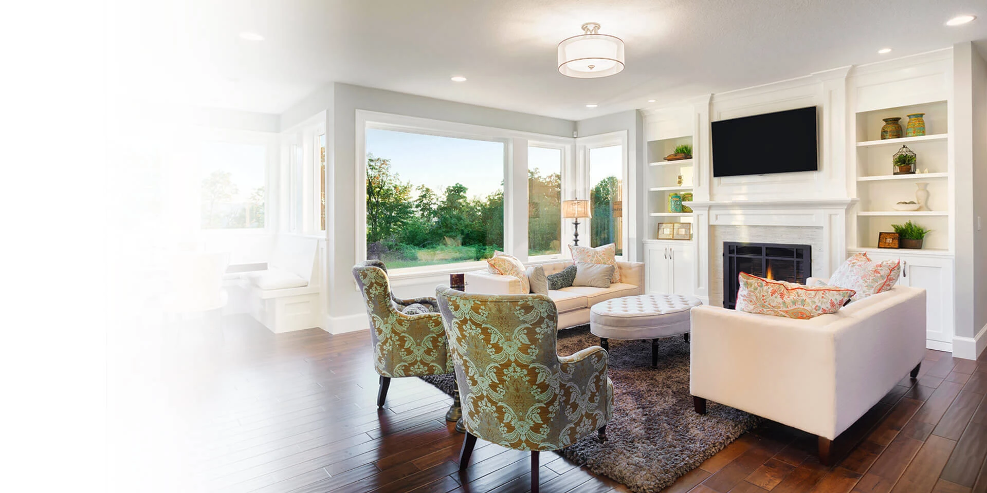 A client updated their living room by using a home equity loan